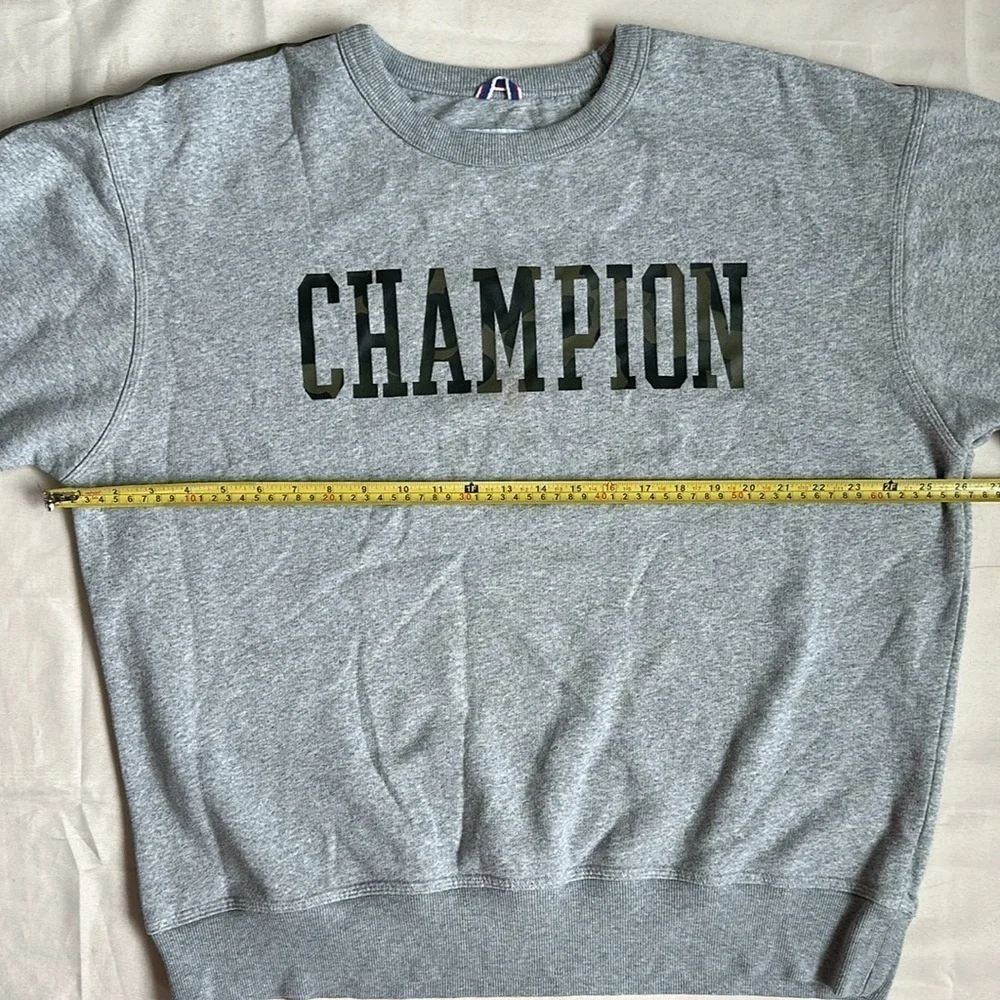 Champion Men's Powerblend Fleece Camo Crewneck Sweatshirt with Taping